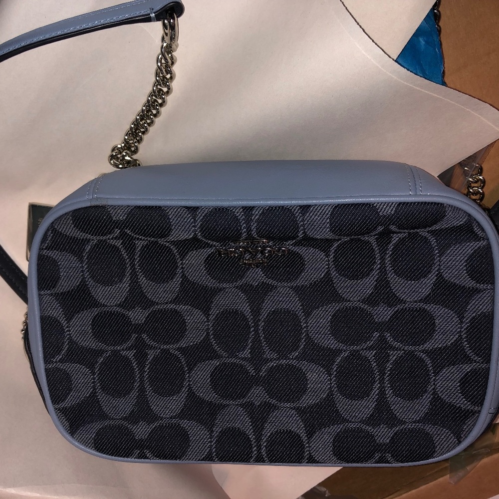 Isla Chain Crossbody In Signature Canvas With Leather Trim